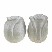 Gravpyntros Gravprydnadsrosor av betong H7cm 6st