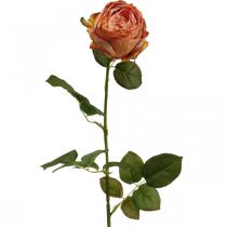 Konstgjord rosorange, konstgjord ros, dekorativ ros L74cm Ø7cm