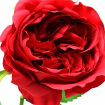 Artikel Ros konstgjord blomma röd 72cm