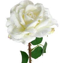 White Rose Fake Rose on Stam Silk Flower Fake Rose L72cm Ø13cm