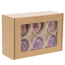 Artikel Konserverade rosenhuvuden, romantisk present, hållbara rosor för speciella tillfällen, 5 cm, 6 stycken