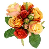 Artikel Orange rosbukett Ø17cm L25cm konstgjorda blommor dekoration höst bröllopsbordsdekoration