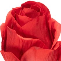 Artikel Roskvist sidenblomma konstgjord ros röd 72cm 3st