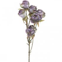Rose Gren Siden Blomma Bord Dekoration Konst Rose Lila Antik L53cm