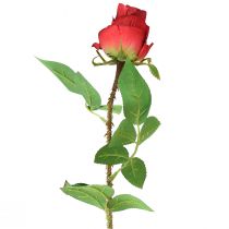 Artikel Rose Branch Siden Blomma Konstgjord Rose Röd 72cm