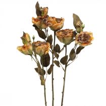 Deco rosbukett konstgjorda blommor rosbukett gul 45cm 3st