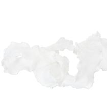 Artikel Vitt volangband i organza, dekorativt band, 25 mm brett, 10 m långt