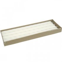 Artikel Rustika ljus, pinnljus, enfärgade vita, 350/28 mm, 4 st