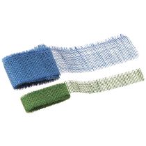 Artikel Rustikt juteband färgat blandade färger 40/70mm 2m 10st