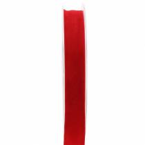 Sammetsband rött 15mm 7m