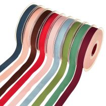 Artikel Sammetsband dekorativt band sammet 15mm 7m olika färger