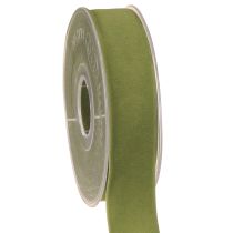Artikel Sammetsband mossgrönt 25mm 7m
