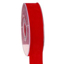 Artikel Sammetsband rött band tygband 25mm 7m
