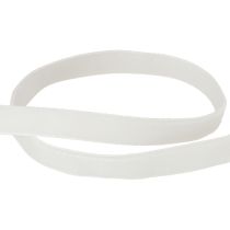 Artikel Sammetsband vitt dekorativt band presentband vitt 10mm 20m