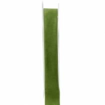 Sammetsband grönt 15mm 7m