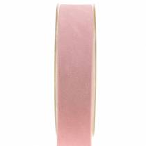 Sammetsband rosa 25mm 7m
