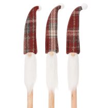 Artikel Jultomte dekorationspålar, jultomten med filthatt, 58 cm, 6 stycken