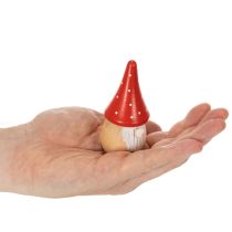 Artikel Mini Gnomefigur Flugsvamp Borddekoration 10 cm 6 st