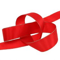 Artikel Satinband rött med guldkant 40mm 40m