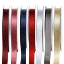 Artikel Satinband med glimmer 10mm 20m