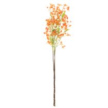 Artikel Konstgjord blomma orkidégren orange filigran rumsdekoration 110 cm 3 st