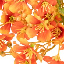Artikel Konstgjord blomma orkidégren orange filigran rumsdekoration 110 cm 3 st