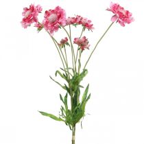 Konstgjord blomdekoration, skabbig konstgjord blomma rosa 64cm bunt med 3st