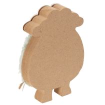 Artikel Trädekoration av får, söt dekorativ figur för vår och påsk, bordsdekoration, 11 cm, 6 stycken