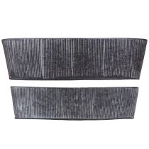 Artikel Skål Oval Metall Svart Grå Vintage 32,5/37 cm Set om 2