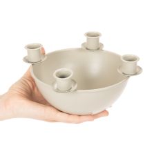 Artikel Ljusstake med 4 hållare, modern adventskrans, beige, 15 cm