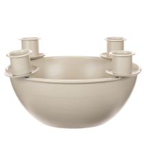 Artikel Ljusstake med 4 hållare, modern adventskrans, beige, 15 cm