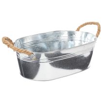 Artikel Oval skål 35 cm x 21,5 cm H11,5 cm, blank zink