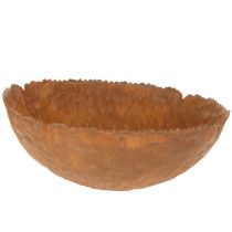 Artikel Rund metallskål med rostliknande texturerad yta, 20 cm