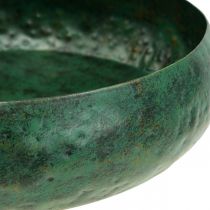 Dekorativ skål grön antik Dekorativ skål metall Ø25,5cm H6cm