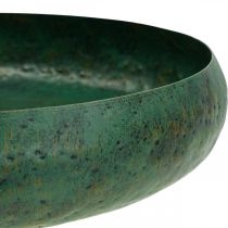Dekorativ skål grön antik Dekorativ skål metall Ø32cm H7cm