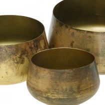 Artikel Dekorativ skål i mässing metall skål Ø20/16,5/12,5 cm set om 3