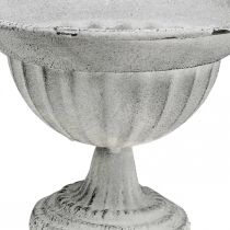 Koppskål vit dekorativ kopp metallbägare Ø16cm H11,5cm