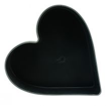 Artikel Skål hjärta plast dekorativ skål antracit 24/21cm set om 2