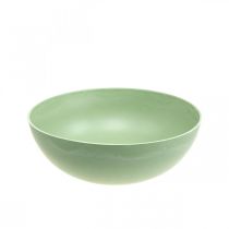 Dekorativ skål grön pastell plast bordsdekoration fjäder Ø20cm