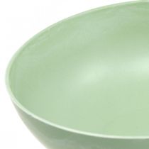 Artikel Dekorativ skål grön pastell plast bordsdekoration fjäder Ø20cm