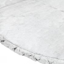 Artikel Dekorativ träskiva med barkvit underläggsplywood Ø20cm