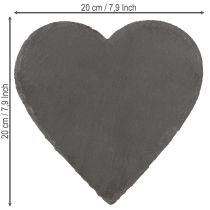 Artikel Skifferhjärtdekoration hjärta skiffer skiffer tallrik 20cm 5st