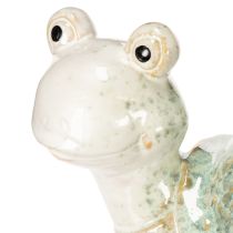Artikel Keramisk sköldpaddsfigur som blickfång i vardagsrummet, dekorativ figur, 22 cm