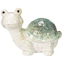 Artikel Keramisk sköldpaddsfigur som blickfång i vardagsrummet, dekorativ figur, 22 cm