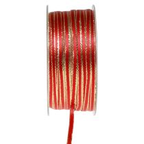 Band presentband strandat band rött guld 3mm 100m
