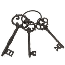 Artikel Dekorativ nyckelring, antik nyckeldesign, som ett nostalgiskt hemtillbehör, 27 cm