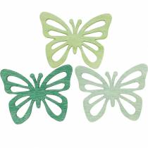 Strö dekorationsfjärilar, vår, träfjärilar, bordsdekoration för att strö 72st