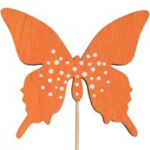 Artikel Butterfly träblomplugg färgad 9cm/29cm 12st