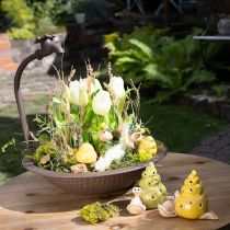 Artikel Dekorativ snigel i keramik med LED-belysning. Rolig borddekoration för hemmet och balkongen. 12 cm, 2 stycken.