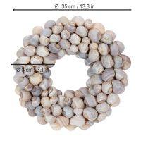 Artikel Snigelkrans för upphängning, dekorativ krans, maritim stil, Nathai, Ø35cm